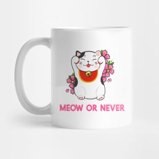 Meow of Never Lucky Cat Mug